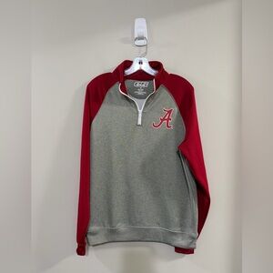Men's University of Alabama Quarter Zip Pullover. Size M